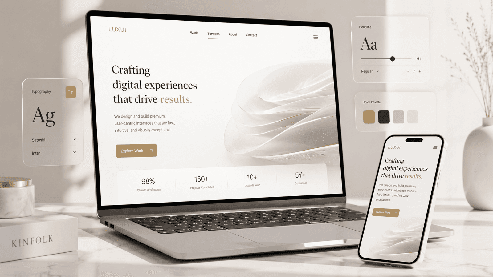 E-commerce storefront and product experience across devices.